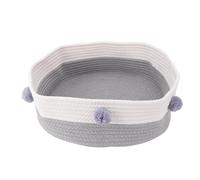 ASHATA Cama Rascadora para Gatos Tejida a Mano, Alfombrilla Rascadora de Larga Duración para el Hogar y el Interior con Cuerda de Algodón de Primera Calidad (Grey)