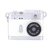 ASHATA Cámara con Llavero, 720P 5MP HD Pequeña Cámara Portátil con Pantalla a Color de 0,96 Pulgadas, Pequeña con Llavero Retro con Tarjeta de Memoria de 32 GB para Grabación de (Espacio Blanco)