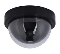 ASHATA Cámara de Seguridad Falsa, MR-02Y cámara de Seguridad Falsa de Domo Falsa de vigilancia simulada cámara de señuelo con 1 luz LED Intermitente