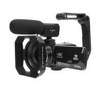 ASHATA Cámara de Vídeo 4K, Videocámara 56MP HD WiFi Vlogging Cámara para Youtube Zoom Digital 18x Cámara Digital con Pantalla Táctil de 3 Pulgadas con Estabilizador de Micrófono Lente