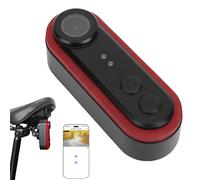 ASHATA Cámara de Vista Trasera de Bicicleta con Luz Trasera, Control de la Cámara de Bicicleta Control 1080p 150 ° Gran Angular 3500 MAh USB C Recargable, a Prueba de Agua IPX6, para el Ciclismo Al