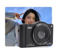 ASHATA Cámara Digital 4K con Flash, Lente Dual de 75MP, Zoom Digital 16x, WiFi, Enfoque Automático, Pantalla Táctil HD de 2.8 Pulgadas con Tarjeta de 32 GB para Viajes de Fotografía (32GB)