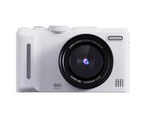 ASHATA Cámara Digital 4K para Fotografía, Autofocus 48MP 3 Pulgadas 180 ° Pantalla Flip 18x Cámara de Vlogging Compacta de Zoom Digital para Youtube, Anti Shake, Flash, para (White)
