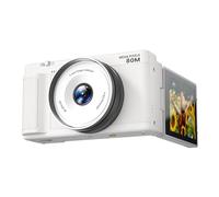ASHATA Cámara Digital, 80MP 5K Cámara Digital con Pantalla de 2,8 Pulgadas Flip 18x LED LED LED Light 5K Grabación de Video para Principiantes Vlog Selfie de Viaje (White)