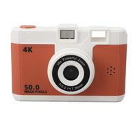 ASHATA Cámara Digital, Cámara de 50 MP 1080P para Niños con Zoom Digital 8X, Cámaras Duales Delanteras Traseras Pantalla de 2,4 Pulgadas, Cámara Pequeña Compacta para Niños Niñas, (Brown)