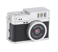 ASHATA Cámara Digital CMOS Vintage para Fotografía, Cámara de Video Vlogging FHD 1080p, 6 Filtros, Luz LED Light, CAM Travel CAM for Selfie Home, Recargable, con Llavero (Black)