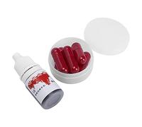 ASHATA Cápsulas de Sangre Realistas para Maquillaje de Halloween, Efectos de Miedo, Accesorios de Disfraces, Ideales para Suministros para Fiestas de Truco o Trato