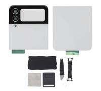 ASHATA Carcasa de Cubierta Trasera de Reemplazo de Vidrio Posterior para Z Flip 4 5G F721 con el Kit de Herramientas de Reparación de Adhesivo y Lente de Cámara (White)