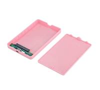 ASHATA Carcasa Disco Duro SSD/SATA USB 2.0/1.1(480Mbps), Caja Disco Duro Externo, Caja de HDD Externo 2.5" 7-9.5mm Portátil,Plug and Play, No Requiere Herramientas(Superficie Mate) (Rosa)