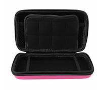 ASHATA Caso de Transporte para 3DS XL/Nuevo 2DS XL, Caso de Viaje de Shell Protector Duro con 8 Bolsillos Internos de Ranura de Juego para Nuevo 3DS - Super NES Edition (Rosáceo)