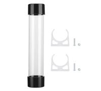 ASHATA Cilindro de Refrigeración por Agua, 240mm Transp. y Rápido, Radiador de Intercambiador de Calor G1/4 para PC
