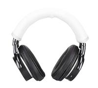ASHATA Cojín de Auriculares de Reemplazo, Almohadilla de Auriculares de Piel de Proteína Suave con Diseño de Cremallera para una Fácil Limpieza, Reducción de Ruido Cubierta de Banda (White)