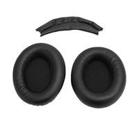 ASHATA Cojines de Almohadillas de Orejas + Diadema, Cojines de Oreja de Cuero Proteínas y Kit de Almohadilla de Diadema de Reemplazo para Auriculares WH-000XM3 (Black)