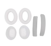 ASHATA Cojines de Almohadillas + Diadema, Kit de Reemplazo para Auriculares Inalámbricos QC45 SC SE, Almohadilla de Banda para la Cabeza de la Cabeza de los Auriculares de Cuero de (Grey)