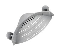 ASHATA Colador de Alimentos con Abrazadera de Silicona Resistente Al Calor para Colar Pasta y Verduras Accesorio de Cocina de Fácil Uso 1 Pieza (GRAY)