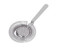 ASHATA Colador de Barra de Acero Inoxidable 304 para Cócteles, Camareros, Fiestas en Restaurantes, Filtro de Cubitos de Hielo Ligero para Fiestas (SILVER)