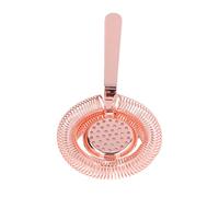 ASHATA Colador de Barra de Acero Inoxidable de para Fiestas en Restaurantes de Camareros, Filtro de Cóctel Fácil de Limpiar para Fiestas (Oro rosa)