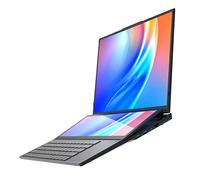 ASHATA Computadora Portátil de Pantalla Dual de 16 Pulgadas con Subpantalla Táctil de 14 Pulgadas, Computadora Portátil para Windows 11 para Procesador Core I7 16GB 64GB Compatible con
