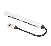 ASHATA Concentrador USB 3.0 De 7 Puertos, Concentrador USB De Datos De Transmisión Rápida De 5 Gbps, Divisor USB Multipropósito para PC, Computadora De Escritorio, Unidad Flash, HDD