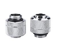 ASHATA Conector de Tubo Flexible de Rosca G1/4 de 2 Piezas, Accesorio de Dos Toques de Latón para Refrigeración por Agua de PC para Tubo Delgado de Diámetro