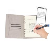 ASHATA Conjunto de Cuaderno de Lápiz Inteligente Digital, Digitalización por Sincronización en Tiempo Real, Convertir a Text OCR, Multifuncional Bluetooth Notebook Set para Almacenar y (Blue)