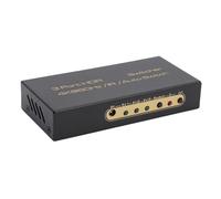 ASHATA Conmutador de Interfaz Multimedia, Conmutador HD HD de 6 en 1 en 1 de 60Hz, Control Remoto e Indicador de Estado del LED y Admite HDCP 2.2 3D HDR, para PS 5 TV Stick