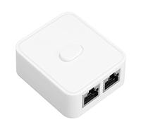 ASHATA Conmutador de Red Gigabit 2 Puertos, Divisor Ethernet RJ45, 10/100/1000Mbps 2 en 1 Salida 1 en 2 Salidas PoE Extender Switch RJ45 Network Splitter Adapter