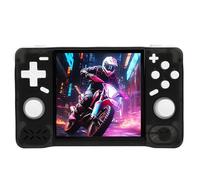 ASHATA Consola de Juego de Mano Retro, Dispositivo de Juego de Pantalla HD de 4.0 Pulgadas con RK3326 Chip de 1.5 GHz Duradero Duración de la Batería de la Batería Soporte de (Negro Transparente #16)
