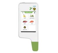 ASHATA Contador Geiger Digital y Probador de Nitrato, Detección Instantánea de Radiación para Carne, Pescado, Frutas y Verduras, Tamaño Compacto, Opciones de Carga Convenientes (WHITE)