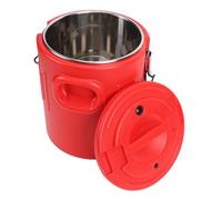 ASHATA Contenedor de Alimentos Aislado de 20 litros con Diseño a Prueba de Fugas Contenedor de Bebidas Térmicas Portátil para Picnics o Catering de Acero Inoxidable Rojo