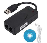 ASHATA Controlador de módem Externo de Puerto Dual USB2.0 56K de módem de fax para XP, RJ11 módem de Acceso telefónico Normal