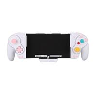 ASHATA Controlador Joypad RGB con Somatosensorial de Seis Ejes para Mapeo de Programación Macro OLED de Interruptor (WHITE)