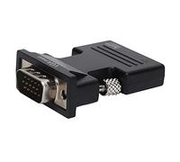 ASHATA Convertidor Adaptador VGA a con, Convertidor a VGA Adaptador de Cable de HD Hembra a Macho para Computadora, Computadora Portátil, Proyector, TV (Negro)