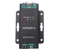 ASHATA Convertidor RS232 a RJ45 Ethernet con Puerta de Enlace Modbus | Servidor Serial Transparente Bidireccional, Carcasa de Aluminio, Montaje en Riel DIN Industrial, /UDP, MQTT JSON