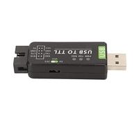 ASHATA Convertidor USB a TTL, Chip FT232RL Circuitos de Protección Múltiple Industrial para Sistemas Múltiples, Chip FT232RL Original Negro