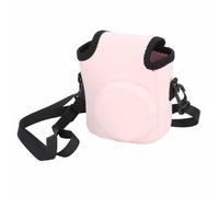 ASHATA Correa de Hombro Ajustable, a Prueba de Polvo, Estuche para Cámara Instantánea Fácil de Usar con Estilo de Color Sólido para Mini 12 (Rosado Claro)