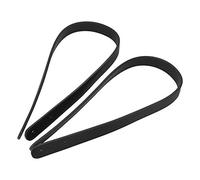 ASHATA Correa de Mano para Bolso DIY, Repuesto de Asa de Cuero Dividido con 8 Remaches de Bronce para Accesorios de Bolso, Correas para de Hombro, 2 uds. (BLACK)