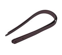 ASHATA Correa de Mano para Bolso DIY, Repuesto de Asa de Cuero Dividido con 8 Remaches de Bronce para Accesorios de Bolso, Correas para de Hombro, 2 uds. (BROWN)