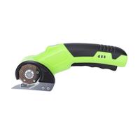 ASHATA Cortador de Cartón Eléctrico, Tijeras Eléctricas Inalámbricas con Bloqueo de Seguridad y Luz LED, Cortador de Cajas Recargable para Tela Cuero Alfombra (Sin hoja)