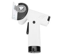 ASHATA Cortador de Cartón Tijeras Eléctricas Inalámbricas con 2 Cuchillas, Bloqueo de Seguridad y Pantalla LED para Cartón, Paquetes, Cuero, Alfombras, Plástico, Corte de Cajas (WHITE)