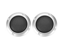 ASHATA Cubierta de Altavoz Protección de 2 Pulgadas, Rejilla del Altavoz de Coche,Tela a Prueba de Polvo Redonda de Malla para Altavoz Círculo Decorativo Accesorios de Audio(Plata)