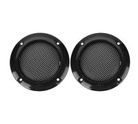 ASHATA Cubierta de Altavoz Protección de 2 Pulgadas, Rejilla del Altavoz de Coche,Tela a Prueba de Polvo Redonda de Malla para Altavoz Círculo Decorativo Accesorios de Audio(Negro)
