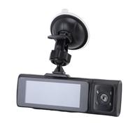 ASHATA Dash CAM de 3 Canales, Dashcam 1080P, DVR Frontal Trasero Interior Gran Angular de 170 Grados, Pantalla de 2,7 Pulgadas, Modo de Estacionamiento Las 24 Horas, Dash CAM