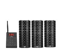 ASHATA de Llamadas inalámbricas, localizadores de Posavasos para Llamadas a restaurantes Localizador de Invitados a Prueba de Aceite y Resistente al Aceite con 30 Piezas de timbres(UE)