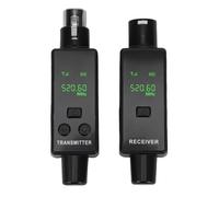 ASHATA de Micrófono Inalámbrico de 2,4 GHz, Transmisor y Receptor XLR, Adaptador de Micrófono Inalámbrico Recargable de 24 Bits y 48 KHz para Cámara con PA Mezclador de Sonido (1 por 1)