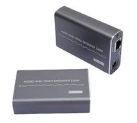 ASHATA Display Port Extender, 120m Cat5e 6 Cable para Señales de Sonido y Video con Control Infrarrojo, para Monitorear la Seguridad Video Conferencing HD Teaching (Enchufe de la UE)