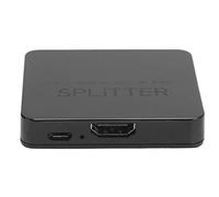 ASHATA Divisor 1 en 2 Salidas, 4K Splitter 1080P HDCP Switcher, 1 Entrada 2 Salidas Amplificador para Pantalla Dual Full HD 1080P con Cable