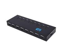 ASHATA Divisor HDMI 1 en 8 Salidas, Selector de Conmutador HDMI 1.4 8X1 con Control Remoto, Duplicador de Señal 4K 30Hz 1080P 3D HD para PC Portátil, Plug and Play