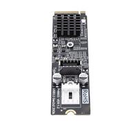 ASHATA Enchufe de Panel Frontal USB 3.2 Tipo E de 20 Gbps |Adaptador de Tarjeta NVMe M Key Express con Chipset ASM3242 para Placa Base