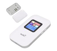 ASHATA Enrutador WiFi 4G, Enrutador WiFi Móvil LTE Blanco con Ranura para Tarjeta SIM, Pantalla Inteligente LED de 1,44 Pulgadas, Enrutador 4G LTE de 2100 MAh para Teléfono, PC y Tableta